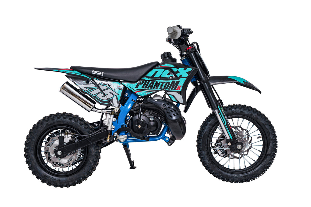 Mini Cross Phantom 50cc Ruote 12/10  Back Flip Avviamento Pedalina