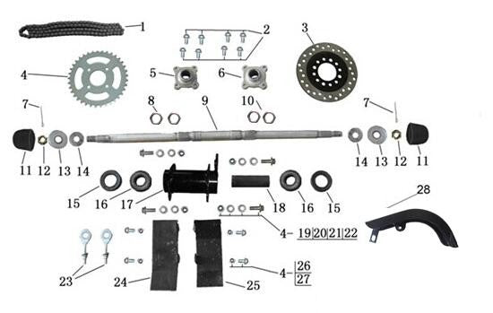 CP PARAOLI 35X55X8 + CUSCINETTI 6006 ASSE POSTERIORE QUAD ATV 125 SPORT 4 TEMPI
