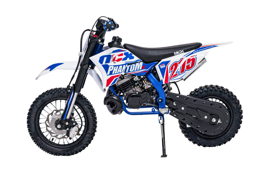 Mini Cross Phantom 50cc Ruote 12/10  Back Flip Avviamento Pedalina