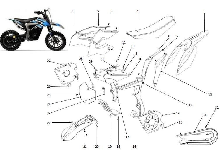 PROTEZIONE SOTTO MOTORE MINICROSS ELETTRICO LION