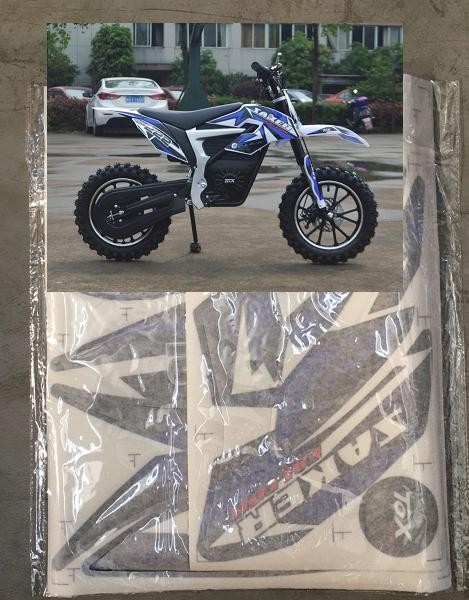 ADESIVI ROSSI/BLU MINICROSS ELETTRICO LION - per plastiche carene minimoto cross