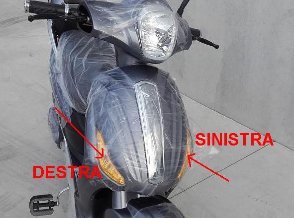 FRECCIA DESTRA LAMPADA FANALE - bici elettrica scooter sky II tipo z-tech