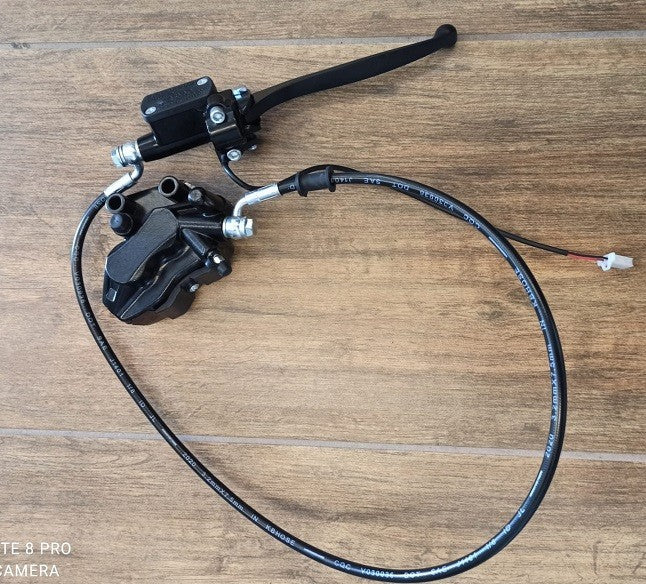 SET FRENI ANTERIORE PINZA POMPA LEVA TUBO PASTIGLIE - bici elettrica scooter SKY Z-TECH e REVENGE