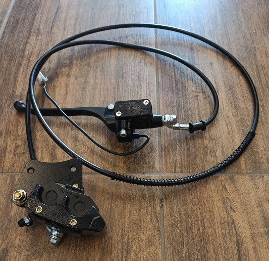 SET FRENI POSTERIORE PINZA POMPA LEVA TUBO PASTIGLIE - bici elettrica scooter sky II Z-TECH e REVENGE