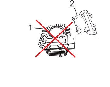 GUARNIZIONE BASE  DEL CILINDRO YX 170cc - blocco motore pit bike krz 170 kayo 4 tempi