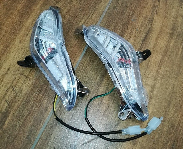 cp FRECCE TRASPARENTI FRECCIA DESTRA + SINISTRA LAMPADA FANALE - bici elettrica scooter sky II tipo z-tech