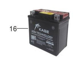 BATTERIA 9Ah PER QUAD KAYO TOR250 250cc MOTO CROSS PIT BIKE