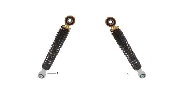 COPPIA AMMORTIZZATORI ANTERIORI 265mm KAYO QUAD PREDATOR 110 sospensioni