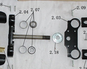COPPIA PIASTRE FORCELLE ANTERIORI MINICROSS MORINI 65cc - sospensioni minimoto cross lem ktm
