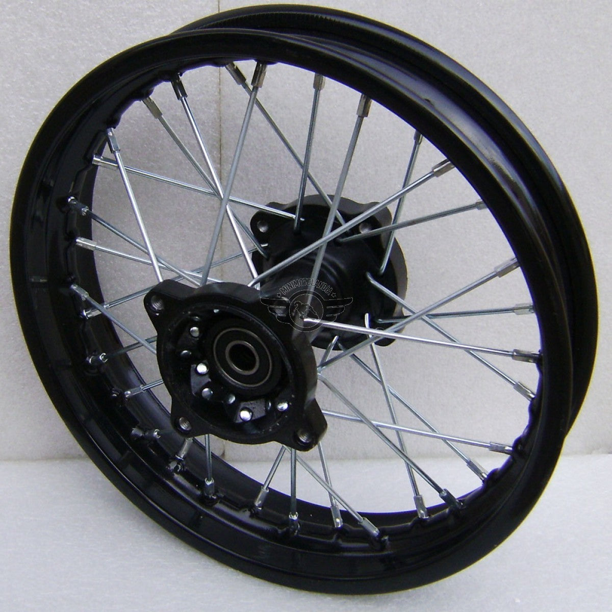 CERCHIO CANALE 1.85X10 80/100-10 KAYO BSE SDG 10" PIT BIKE POSTERIORE PERNO RUOTA DA 15mm 30 RAGGI PER GOMME 3.00X10