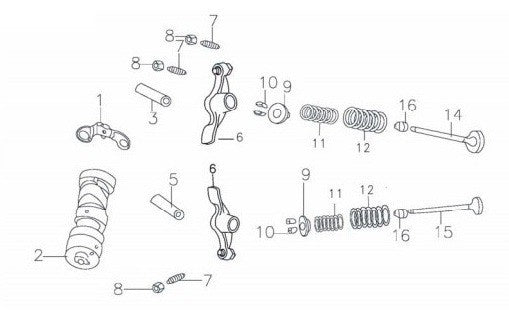 set completo valvole testa blocco motore 110cc kayo atv quad pit bike