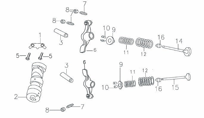 set completo valvole testa blocco motore YX160CC
