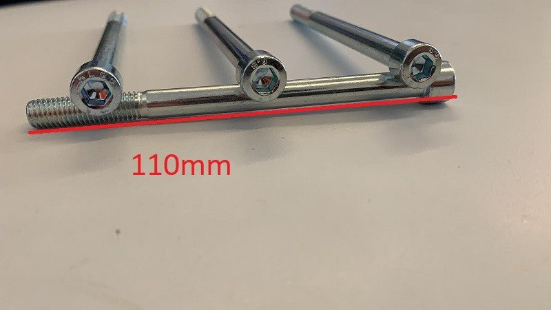 kit 4PZ PERNI SUPPORTI MANUBRIO 11cm M8 DADI BULLONI VITI FISSAGGIO