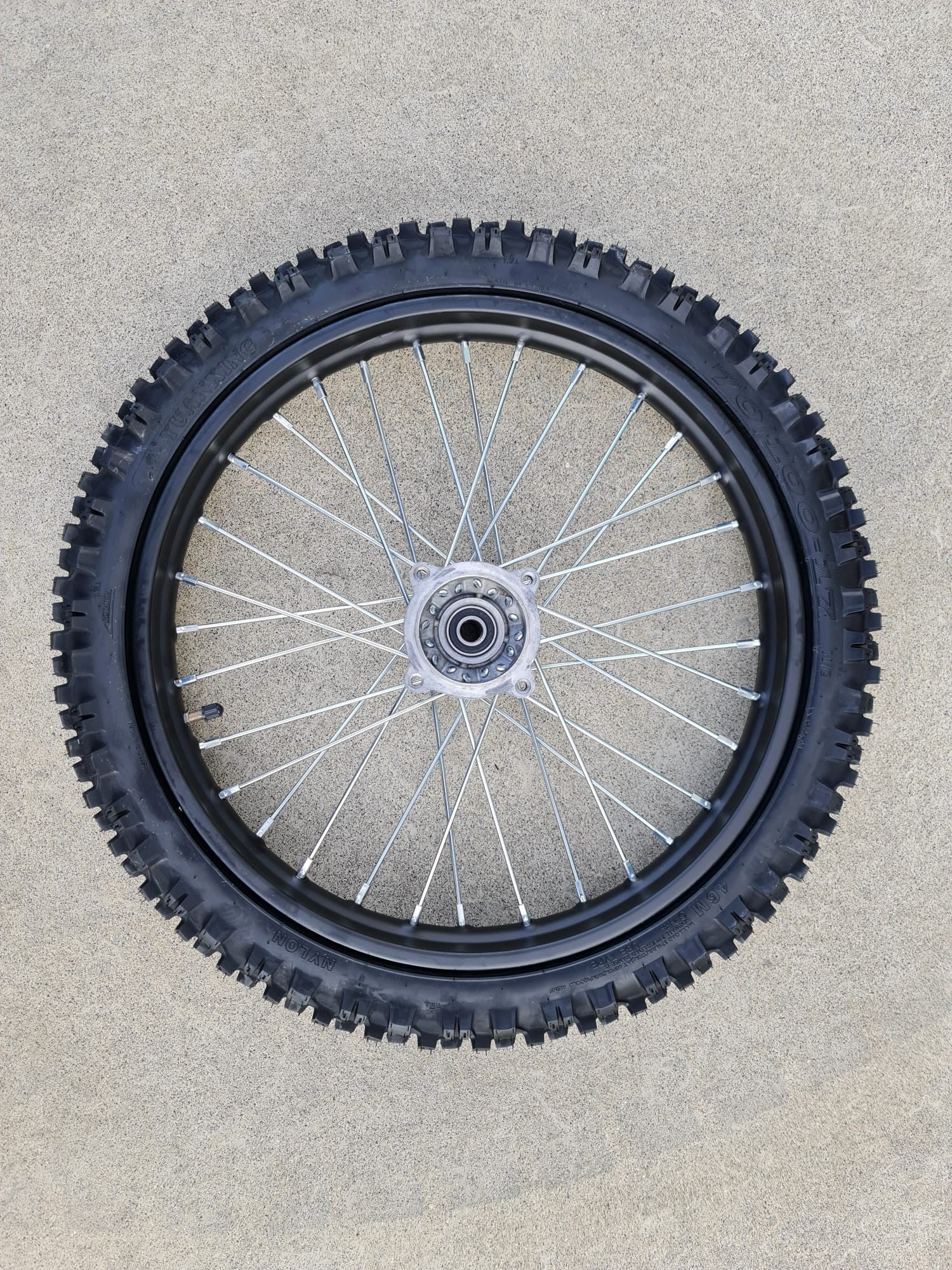 01pz GOMMA CERCHIATA 70/100-17 perno 15mm CERCHI GOMME cross PIT BIKE BSE MONSTER - CERCHIO COPERTONE