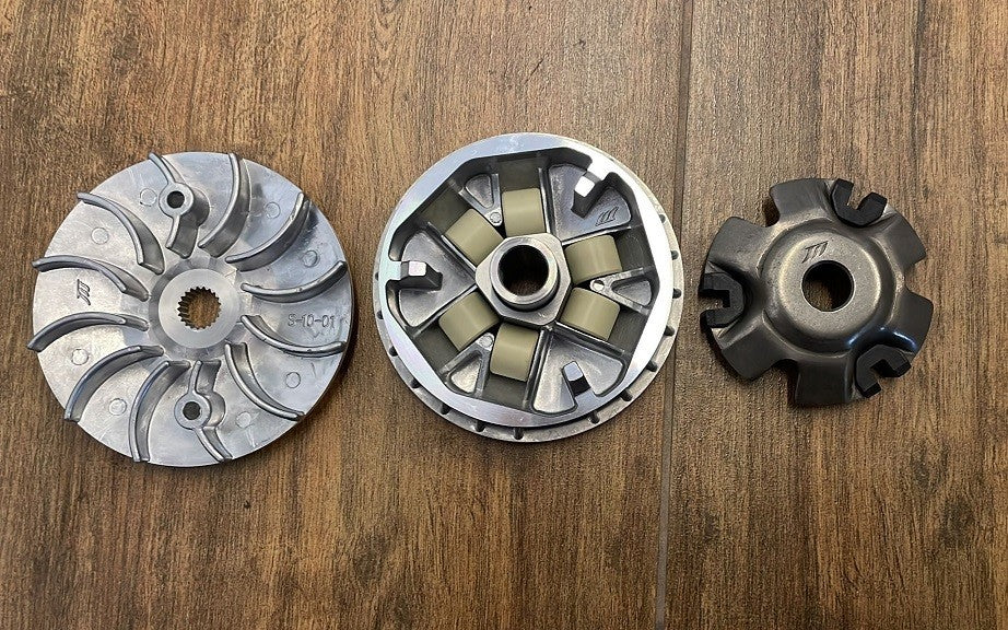 VARIATORE GY6 COMPLETO DI RULLI PER QUAD KAYO AU180 180cc