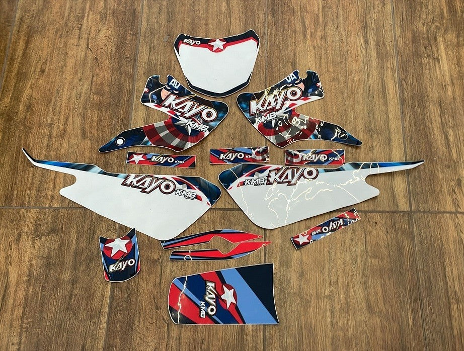 ADESIVI CAPITAN AMERICA MINICROSS KAYO KMB 60cc