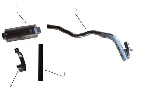 MARMITTA COMPLETA PIT BIKE SCORPION KAYO TD125 TD160 - cross racing completa di terminale scarico