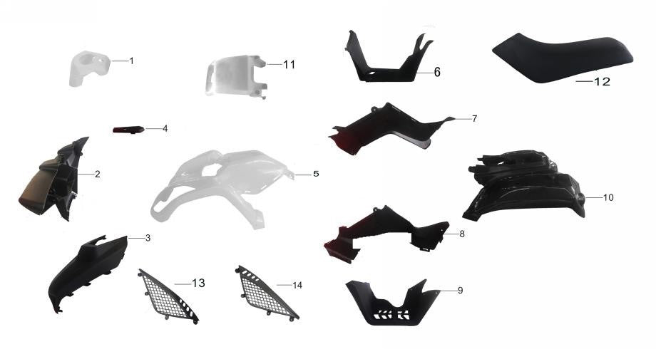 PLASTICA ANTERIORE PARACOLPI QUAD KAYO AU200 T3b