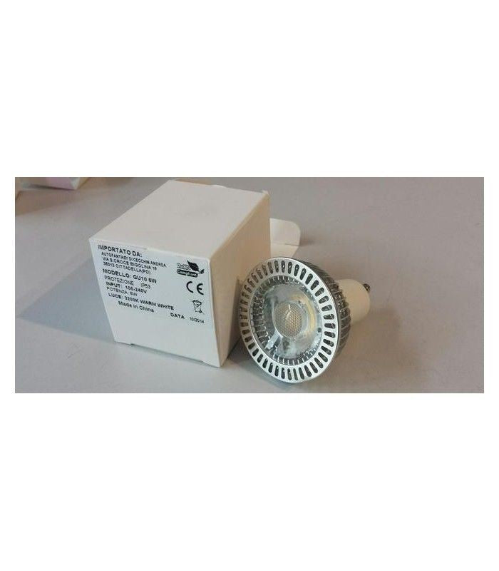 LAMPADA COB LED GU10 6W 3000k 6000K BIANCO CALDO FREDDO RESA 50W 220V 120°