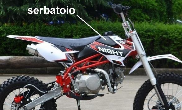 SERBATOIO PIT BIKE SCORPION - incluso tappo benzina minicross cross