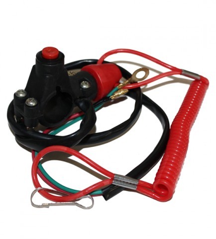 PULSANTE SPEGNIMENTO CON SISTEMA SICUREZZA CADUTA BIMBI TASTO EMERGENZA MINIMOTO MINIQUAD MINICROSS