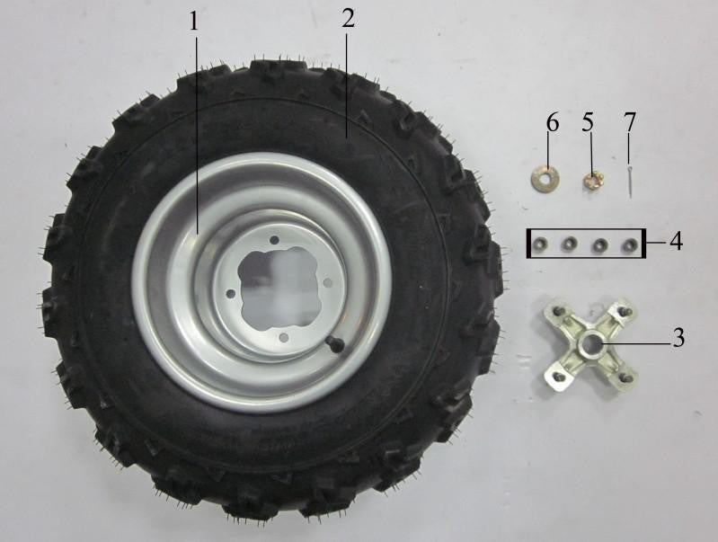 MOZZO POSTERIORE QUAD ATV 250cc PANTERA CERCHIO GOMMA