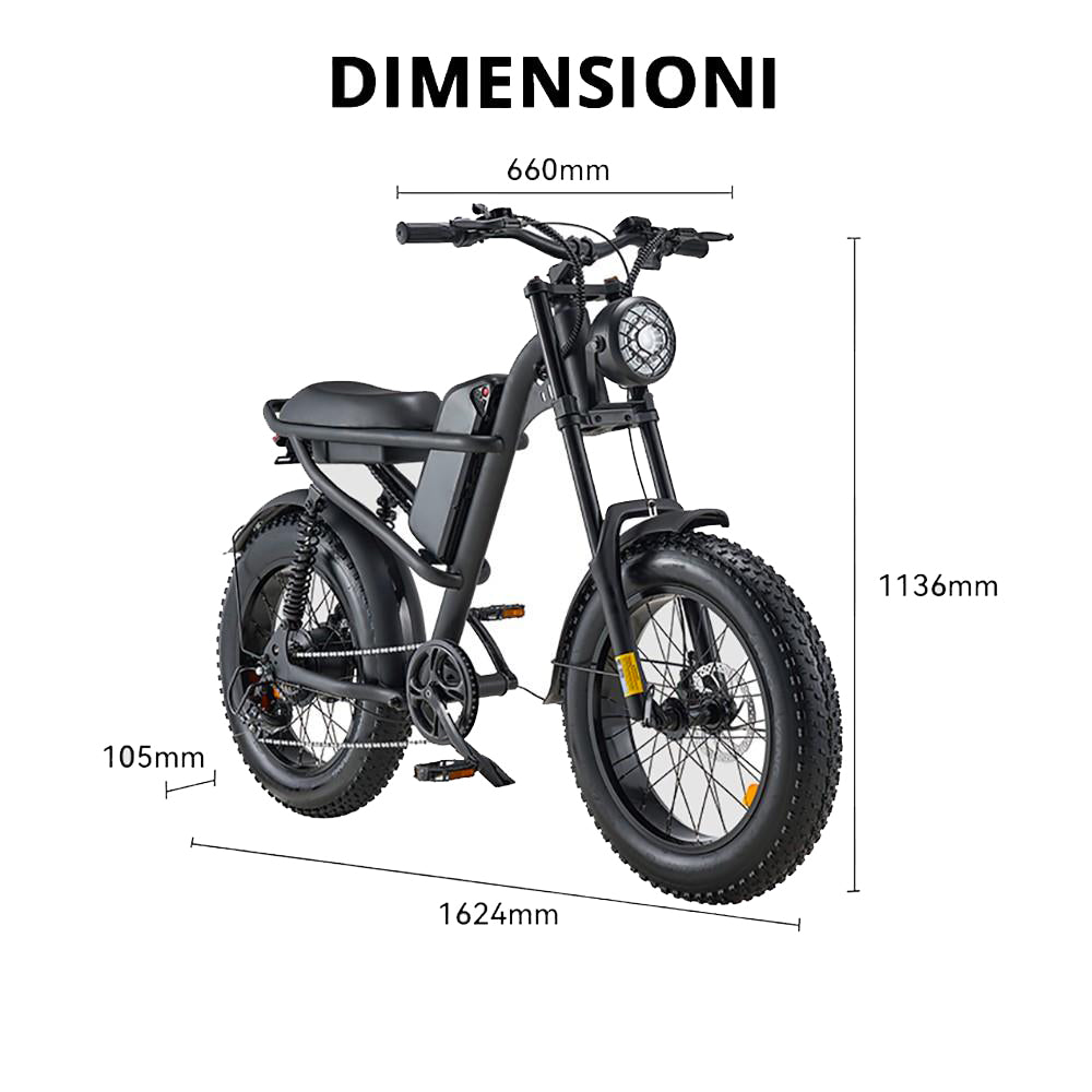Bicicletta Elettrica Flatrack Nude 20" 500 Watt 48V - 16 AH